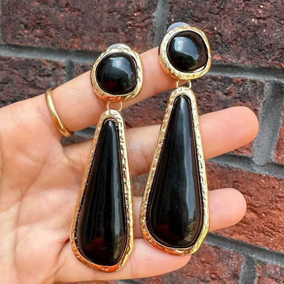 Zara Selena Gomez Black Gold Amalfi Earrings - Picture 4 of 9